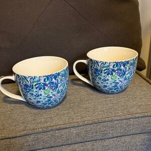 Lilly Pulitzer Vibrant Blue and Green Mugs